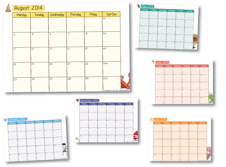 2013 - 2014 Calendar